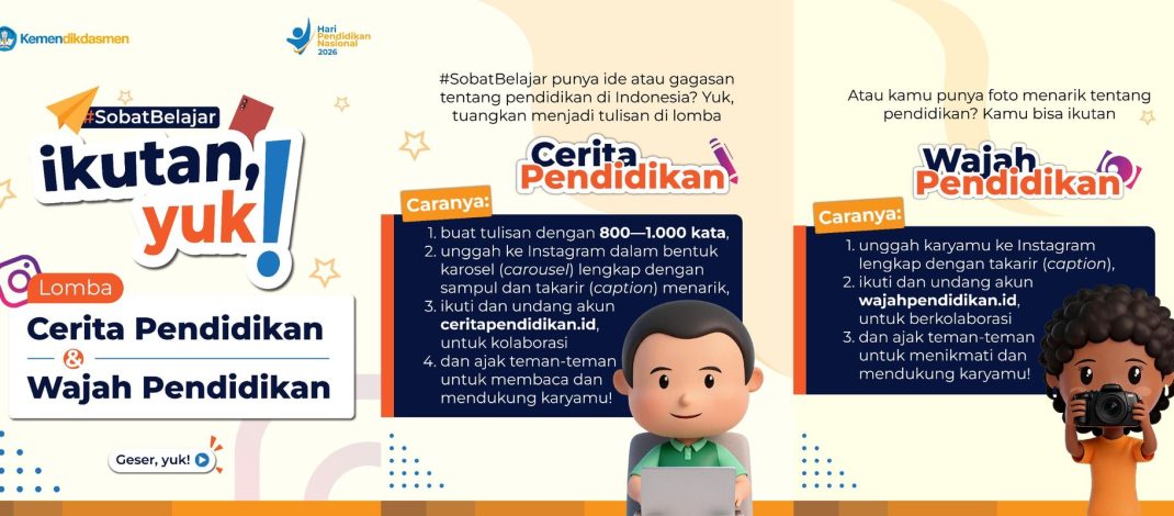 Lomba Artikel dan Foto (Cerita Pendidikan & Wajah Pendidikan)